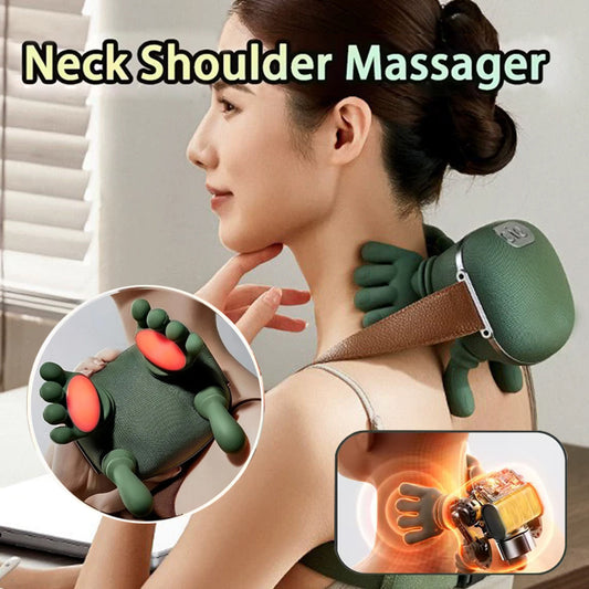 Wireless Electric Neck and Shoulder Massager - Pain Relief Device