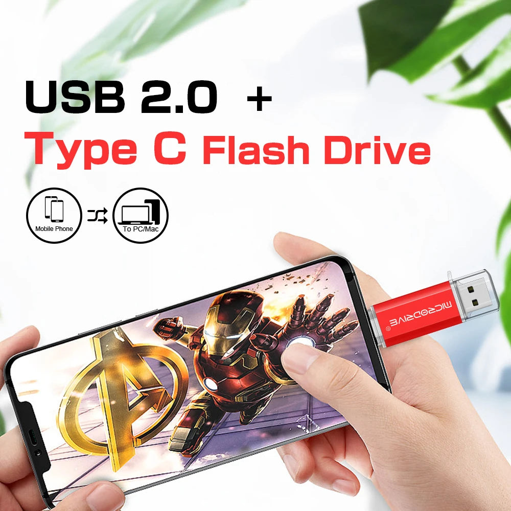 USB-C Flash Drive - 2-in-1 OTG Pen Drive