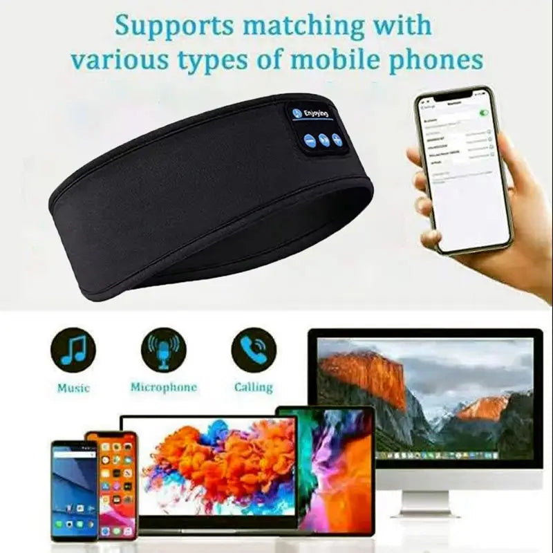 Bluetooth Sleep Headband - Wireless Music Eye Mask