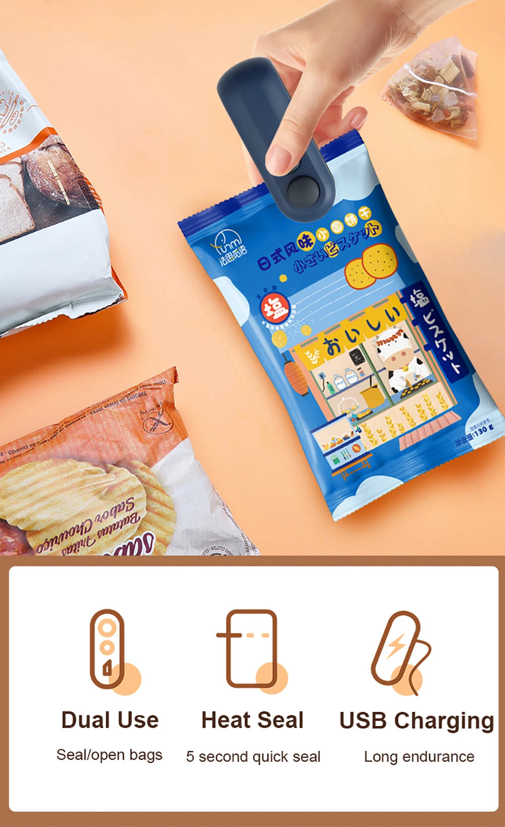 Mini Heat Bag Sealer - Handheld Food Sealer