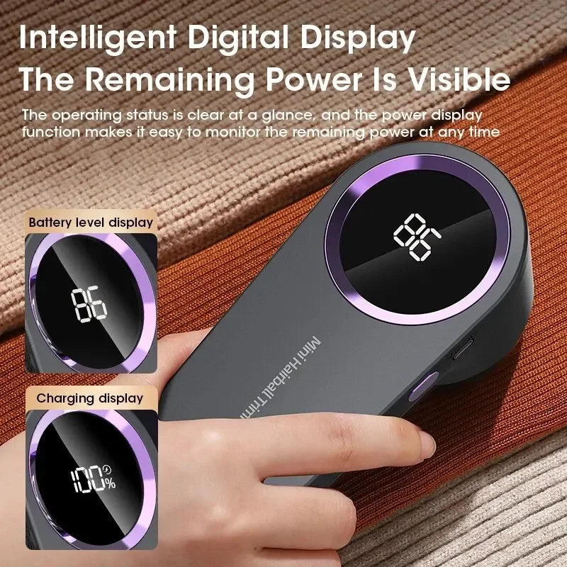 Electric Lint Remover - Digital Display Fabric Shaver