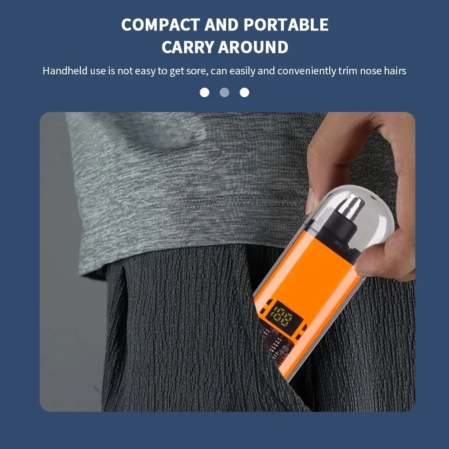 2-in-1 Electric Ear and Nose Hair Trimmer - Painless