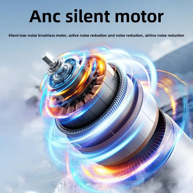 Portable Handheld Cooling Fan - USB Rechargeable with LED Display