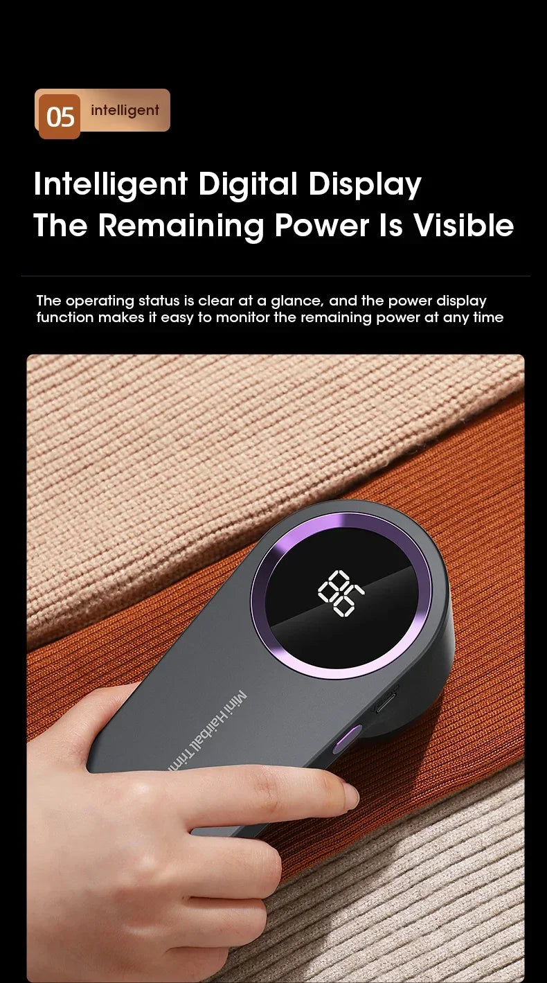 Electric Lint Remover - Digital Display Fabric Shaver