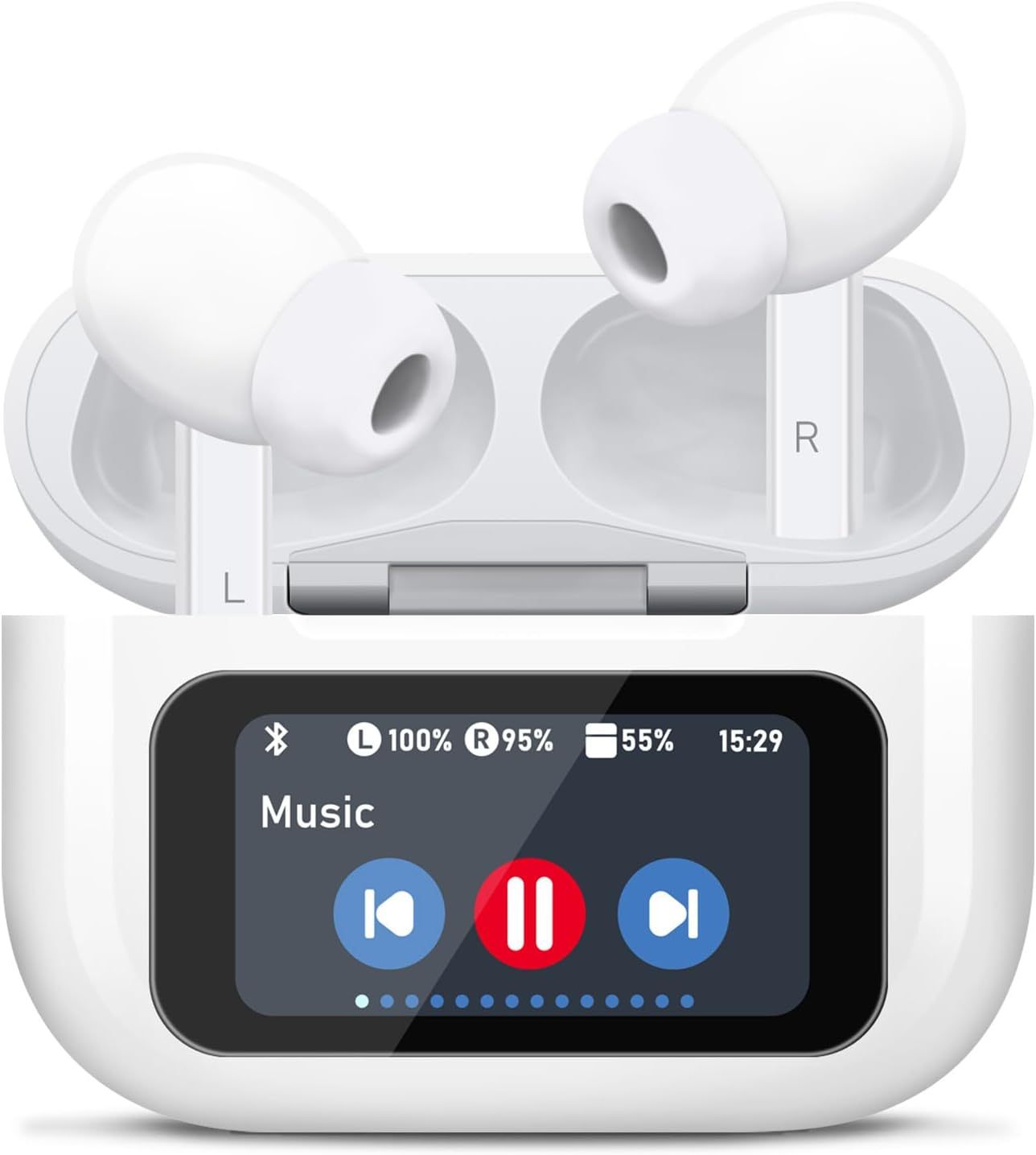 Wireless Bluetooth Earbuds with ANC Noise Cancelling - Touch Control