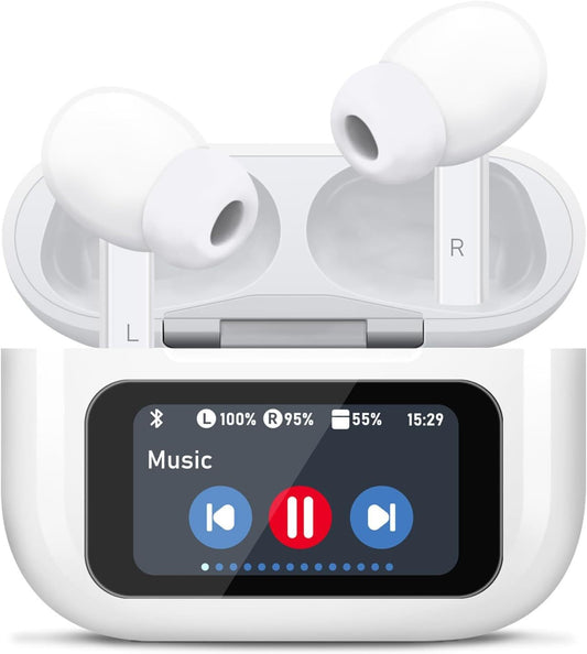 Wireless Bluetooth Earbuds with ANC Noise Cancelling - Touch Control